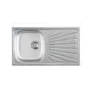 Luna Flex 1D 90 Inox Mosogató és Gamma Alfa Konyhai Csaptelep Szett
