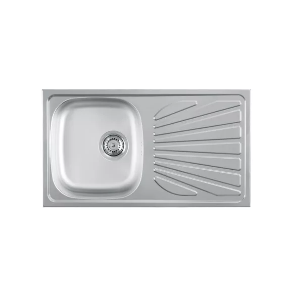 Luna Flex 1D 90 Inox Mosogató és Gamma Alfa Konyhai Csaptelep Szett