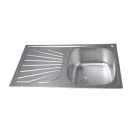 Luna Flex 1D 90 Inox Mosogató és Gamma Alfa Konyhai Csaptelep Szett