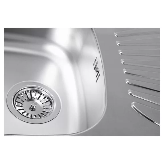 Luna Flex 1D 90 Inox Mosogató és Gamma Alfa Konyhai Csaptelep Szett