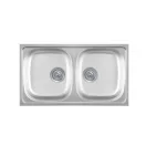 Luna Flex 2D 90 Kétmedencés Inox Mosogató és Gamma Alfa Konyhai Csaptelep Szett