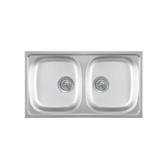 Luna Flex 2D 90 Kétmedencés Inox Mosogató és Gamma Alfa Konyhai Csaptelep Szett