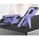 Apple iPhone 14 Pro Max, Műanyag hátlap védőtok szilikon belső, közepesen ütésálló, kitámasztóval, Wooze Supportive Care, lila