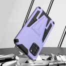 Apple iPhone 14 Pro Max, Műanyag hátlap védőtok szilikon belső, közepesen ütésálló, kitámasztóval, Wooze Supportive Care, lila