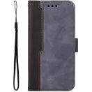 Samsung Galaxy A02 SM-A022F, Oldalra nyíló tok, stand, kártyatartóval, kézpánttal, Wooze Colour Wallet, szürke