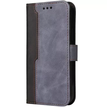   Samsung Galaxy A02 SM-A022F, Oldalra nyíló tok, stand, kártyatartóval, kézpánttal, Wooze Colour Wallet, szürke