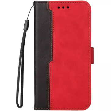   Samsung Galaxy A13 5G / A04s SM-A136U / A047F, Oldalra nyíló tok, stand, kártyatartóval, kézpánttal, Wooze Colour Wallet, piros