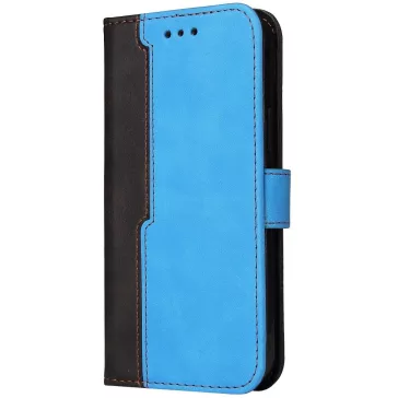   Samsung Galaxy A54 5G SM-A546B, Oldalra nyíló tok, stand, kártyatartóval, kézpánttal, Wooze Colour Wallet, kék
