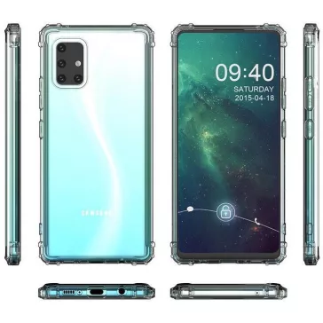   Samsung Galaxy A54 5G SM-A546B, Szilikon tok, légpárnás sarok, Wooze Silicone Armor, átlátszó