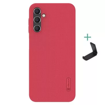   Samsung Galaxy A14 4G / A14 5G SM-A145F / A146B, Műanyag hátlap védőtok, stand, Nillkin Super Frosted, piros