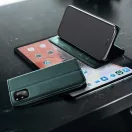 Samsung Galaxy A34 5G SM-A346B, Oldalra nyíló tok, stand, Magnet Book, zöld