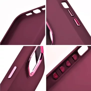   Samsung Galaxy A13 5G / A04s SM-A136U / A047F, Szilikon tok, közepesen ütésálló, fémhatású kamera keret, Frame Case, lila