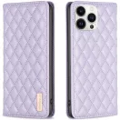 Samsung Galaxy A73 5G SM-A736B, Oldalra nyíló tok, stand, kártyatartóval, 3D rombusz minta, Wooze Pillow, lila