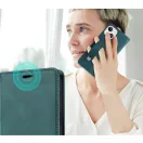 Samsung Galaxy A03s SM-A037F, Oldalra nyíló tok, stand, kártyatartóval, kézpánttal, Wooze Business Plus, zöld