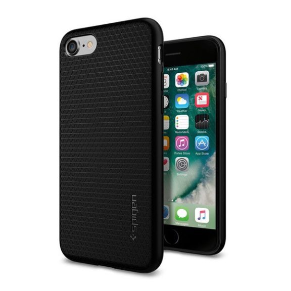 Spigen Liquid Air Apple iPhone SE 2022 / 2020 / 8 / 7 tok, Black, fekete