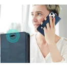 Samsung Galaxy A73 5G SM-A736B, Oldalra nyíló tok, stand, kártyatartóval, kézpánttal, Wooze Business Plus, kék