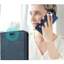 OnePlus 9RT 5G, Oldalra nyíló tok, stand, kártyatartóval, kézpánttal, Wooze Business Plus, kék