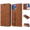 Samsung Galaxy A24 4G SM-A245F, Oldalra nyíló tok, stand, kártyatartóval, kézpánttal, Wooze Business Plus, barna
