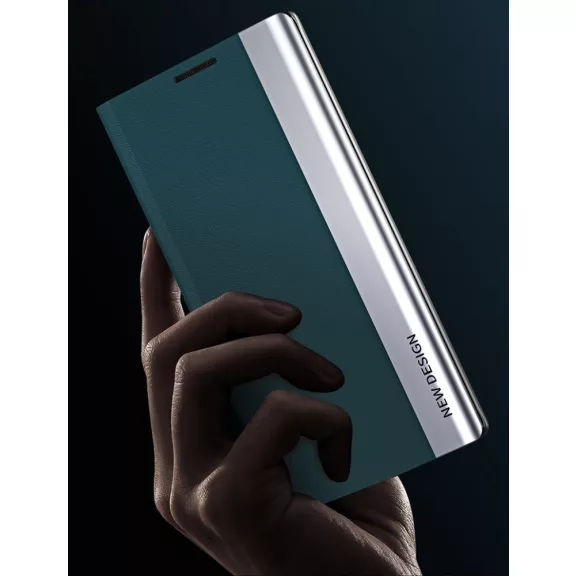 Samsung Galaxy A24 4G SM-A245F, Oldalra nyíló tok, stand, Wooze Silver Line, sárga