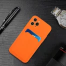 Samsung Galaxy A24 4G SM-A245F, Szilikon tok, kártyatartóval, Wooze Card Slot, narancssárga