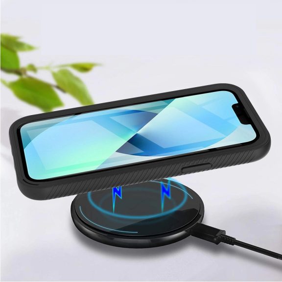 Apple iPhone 15 Pro Max, Szilikon hátlap és műanyag előlapi tok, elő- és hátlapi üveggel, közepsen ütésálló, Wooze Power Case, fekete