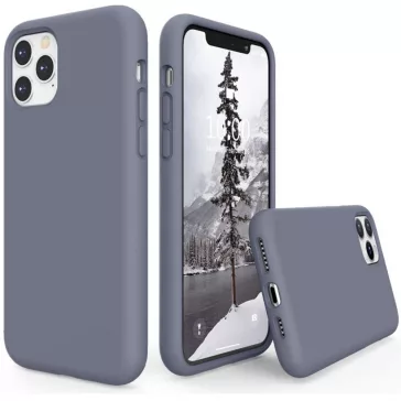   Apple iPhone 15 Pro, Szilikon tok, Wooze Liquid Silica Gel, leander-szürke