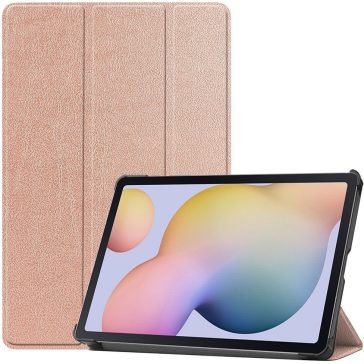   Samsung Galaxy Tab S9 Plus 12.4 / Tab S10 Plus 12.4 SM-X810 / X816B / X820 / X826B, mappa tok, Trifold, vörösarany