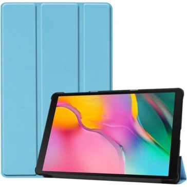   Samsung Galaxy Tab S9 Ultra 14.6 / Tab S10 Ultra 14.6 SM-X910 / X916B / X920 / X926B, mappa tok, Trifold, világoskék