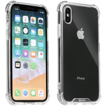   Apple iPhone 15 Pro, Szilikon védőkeret, akril hátlap, közepesen ütésálló, Armor Jelly Case, Roar, átlátszó