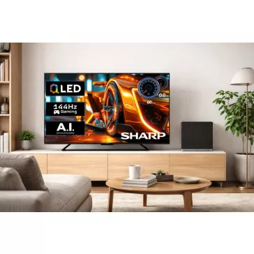   SHARP 50HR7265E UHD 4K 144Hz QLED Google TV + CP-AWS0101 AQUOS mélynyomó