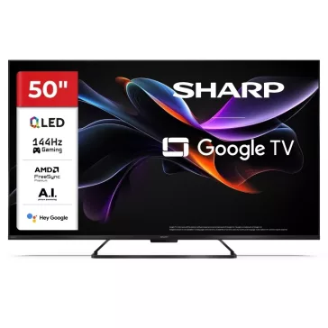   SHARP 50HR7265E UHD 4K 144Hz QLED Google TV + CP-AWS0101 AQUOS mélynyomó