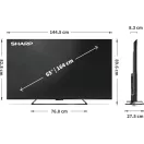 SHARP 50HR7265E UHD 4K 144Hz QLED Google TV + CP-AWS0101 AQUOS mélynyomó