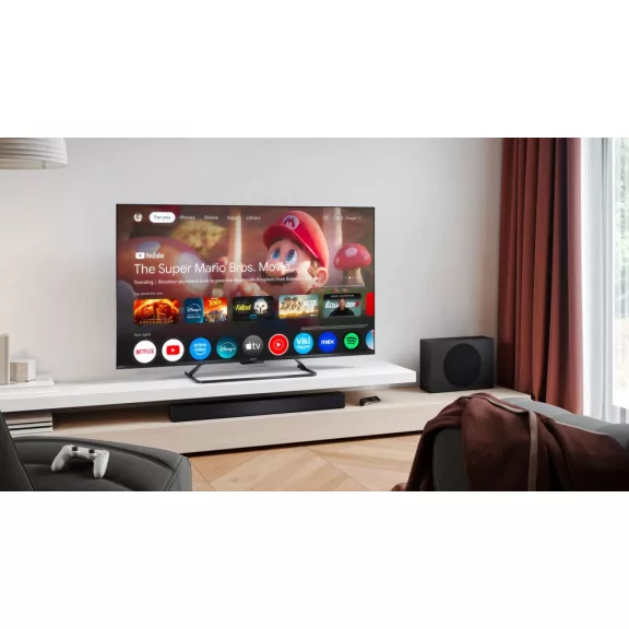 SHARP 50HR7265E UHD 4K 144Hz QLED Google TV + CP-AWS0101 AQUOS mélynyomó