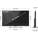 SHARP 55HR7265E UHD 4k QLED Google TV + CP-AWS0101 AQUOS mélynyomó