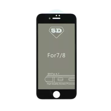   Apple iPhone X, 5D Full Glue Privacy hajlított tempered glass kijelzővédő üvegfólia, fekete