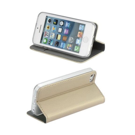 Magnet LG K9/K8 (2018) mágneses flip tok, arany