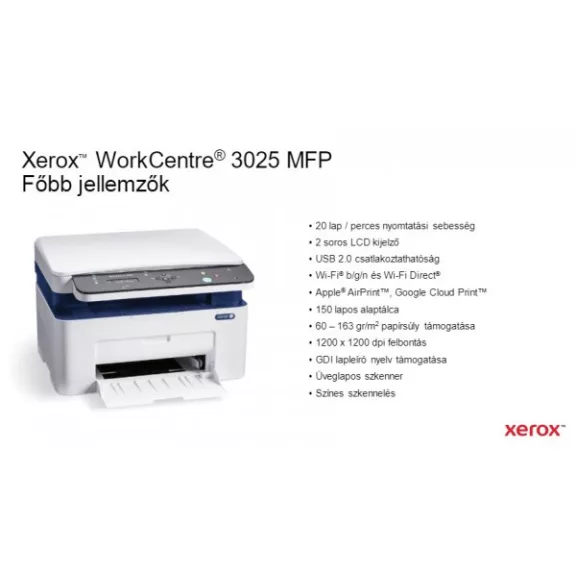 Xerox WorkCentre 3025 MFP sima tetős Xerox WorkCentre 3025 MFP sima tetős