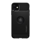 Spigen Rugged Armor Apple iPhone 11 tok, Matte Black, fekete