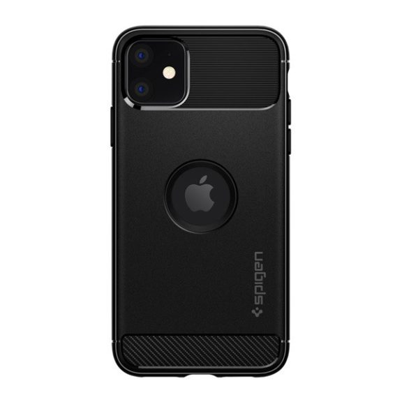 Spigen Rugged Armor Apple iPhone 11 tok, Matte Black, fekete