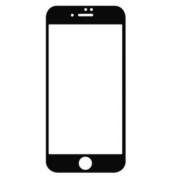   Apple iPhone 7 Plus / 8 Plus, Kijelzővédő fólia, ütésálló fólia (az íves részre is!), Tempered Glass (edzett üveg), 3D Cover, fekete