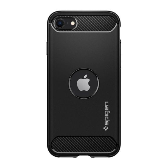 Spigen Rugged Armor Apple iPhone SE 2022 / 2020 tok, Matte Black, fekete