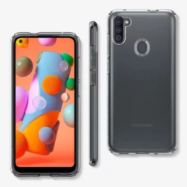   Spigen Liquid Crystal Samsung Galaxy A11 tok, Crystal Clear, átlátszó