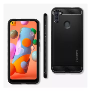   Spigen Rugged Armor Samsung Galaxy A11 tok, Matte Black, fekete