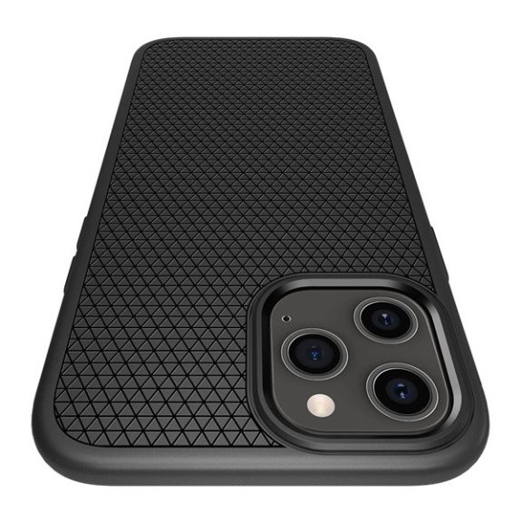 Spigen Liquid Air Apple iPhone 12 / 12 Pro tok, Matte Black, fekete