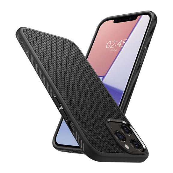 Spigen Liquid Air Apple iPhone 12 / 12 Pro tok, Matte Black, fekete