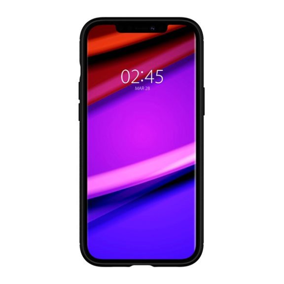 Spigen Rugged Armor Apple iPhone 12 / 12 Pro tok, Matte Black, fekete