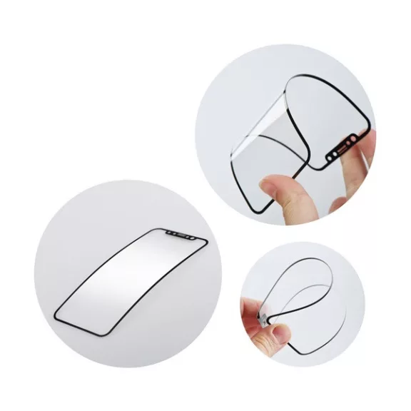 Apple iPhone 12 mini, 5D Full Glue Nano teljes kijelzős üvegfólia, fekete