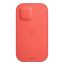 Apple iPhone 12/12 Pro MagSafe-rögzítésű bebújtatós bőr tok, pink citrus