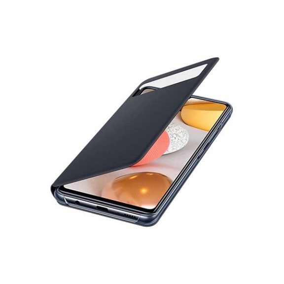 Samsung Galaxy A42 LED View Cover, gyári flip tok, fekete, EF-EA426PBE