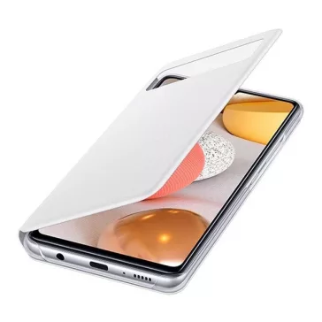   Samsung Galaxy A42 LED View Cover, gyári flip tok, fehér, EF-EA426PWE